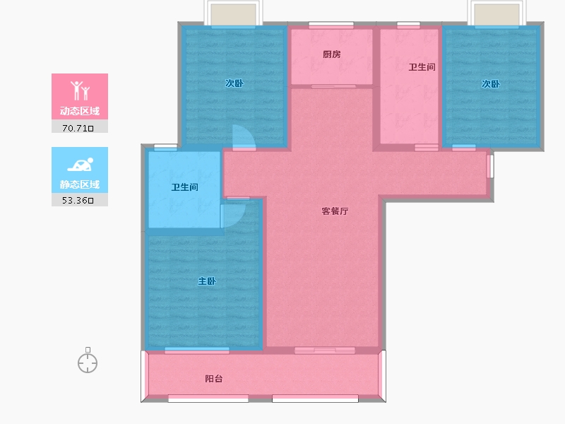 江苏省-苏州市-宏图国际花苑二期3,4栋139m²-111.00-户型库-动静分区