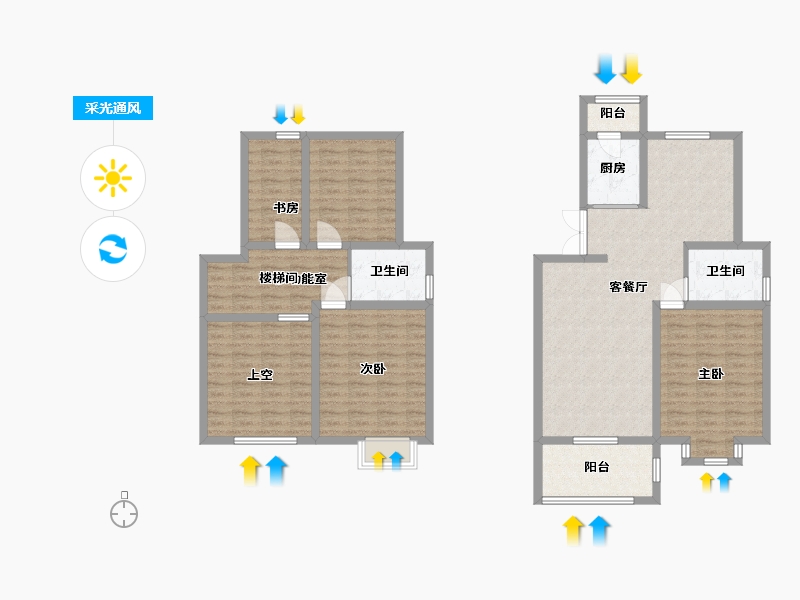 江苏省-苏州市-悦珑湖B户型146m²-129.94-户型库-采光通风