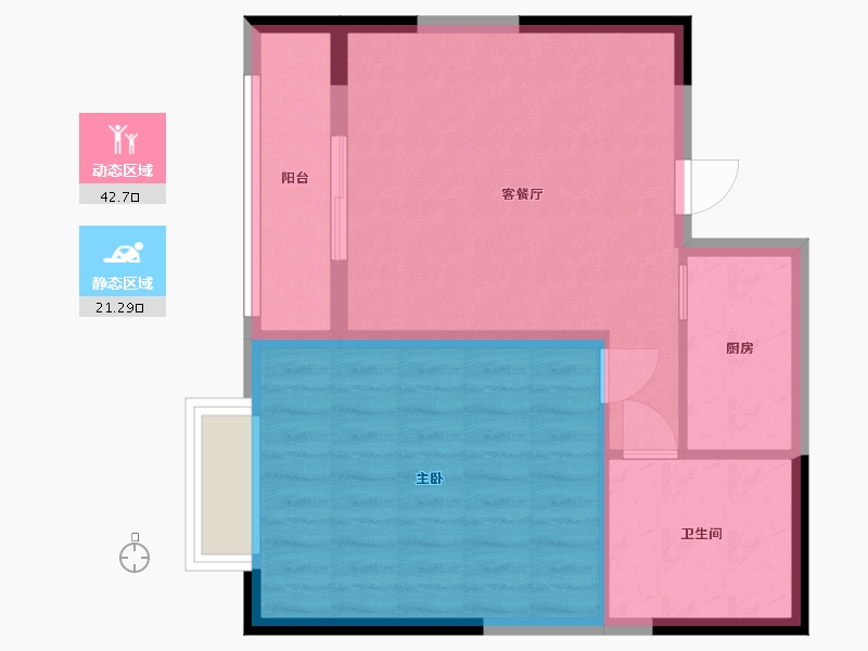 江苏省-苏州市-君悦豪庭72m²-57.60-户型库-动静分区