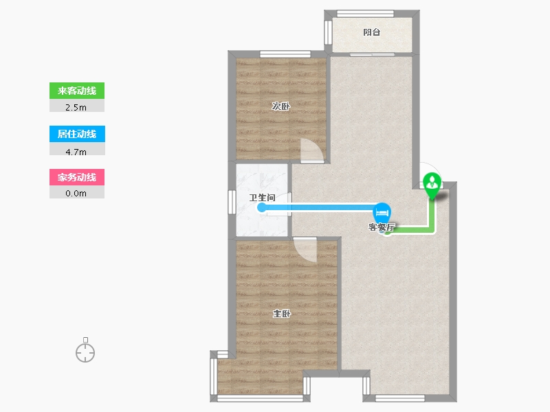 辽宁省-沈阳市-锦城邻里金家街102-3号（10）95m²-76.01-户型库-动静线