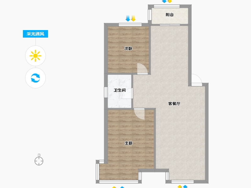 辽宁省-沈阳市-锦城邻里金家街102-3号（10）95m²-76.01-户型库-采光通风