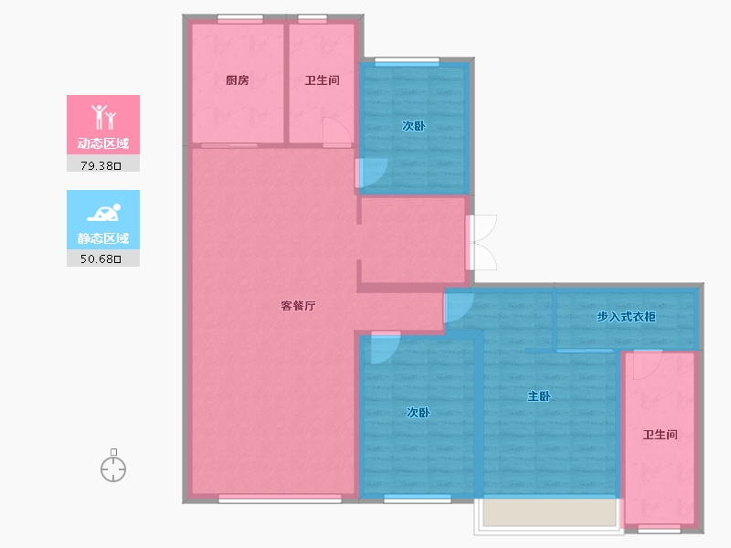 辽宁省-沈阳市-龙湖天奕文化路88-2号（G2号楼）170m²-117.45-户型库-动静分区