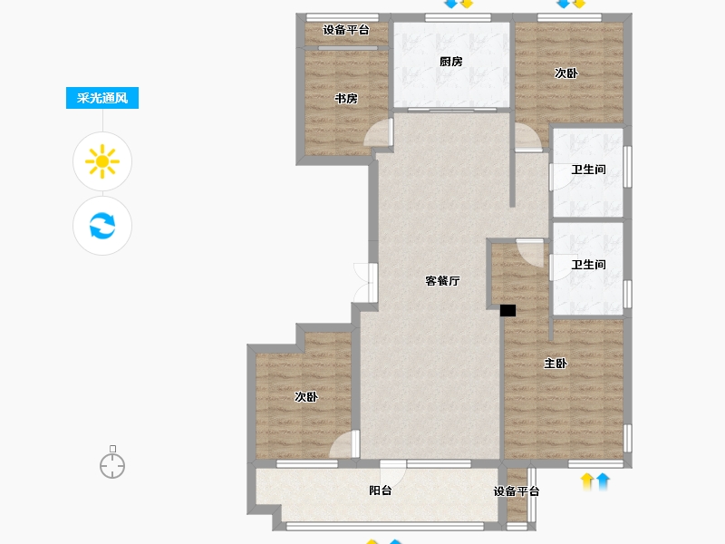 辽宁省-沈阳市-其仕和悦沈河区方家栏路29-5号（5号楼）140m²-116.50-户型库-采光通风