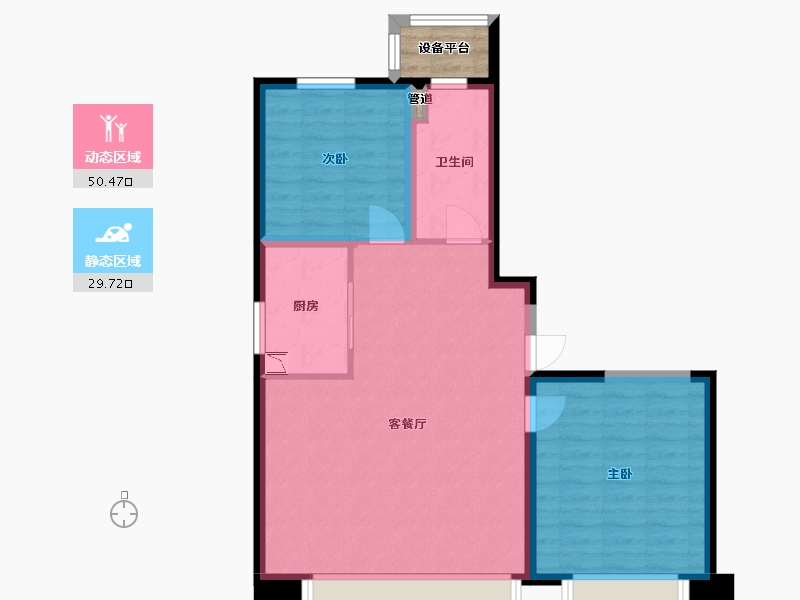 辽宁省-沈阳市-美的君兰江山惠工街26-4号（4号楼）125m²-73.04-户型库-动静分区