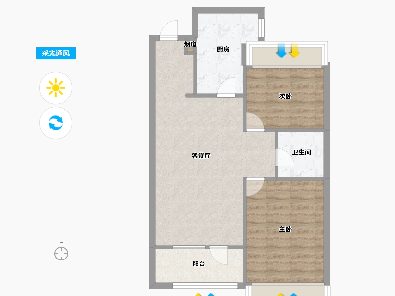 辽宁省-沈阳市-三盛颐景御园蒲丰路42-94号（11号楼）,蒲丰路42-88号（4号楼）,蒲丰路42-89号-63.20-户型库-采光通风