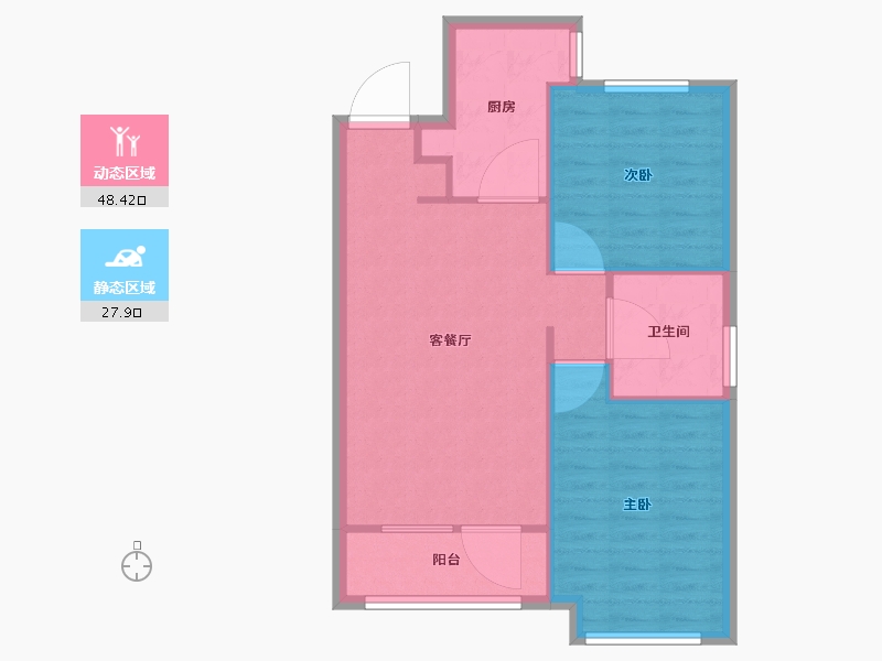 辽宁省-沈阳市-三盛颐景御园蒲丰路42-103号（23号楼）,蒲丰路42-94号（11号楼）,蒲丰路42-1-69.61-户型库-动静分区