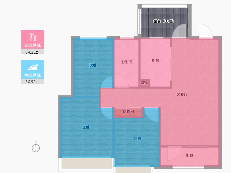 辽宁省-沈阳市-三盛颐景御园蒲丰路42-98号（26号楼）,蒲丰路42-97号（27号楼）建面112m²-89.60-户型库-动静分区