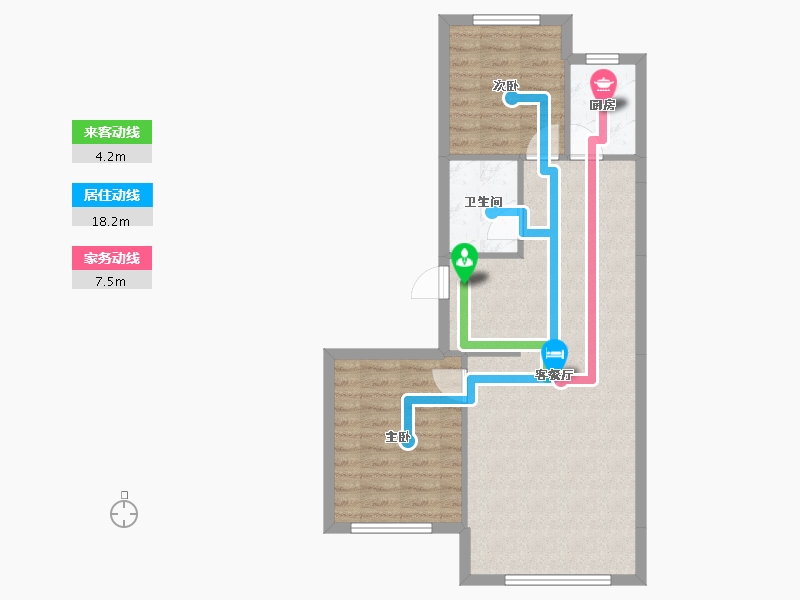 辽宁省-沈阳市-北宇红枫庭院虎石台南大街22-12号（11）,虎石台南大街22-19号（22）,虎石台南大街-66.55-户型库-动静线