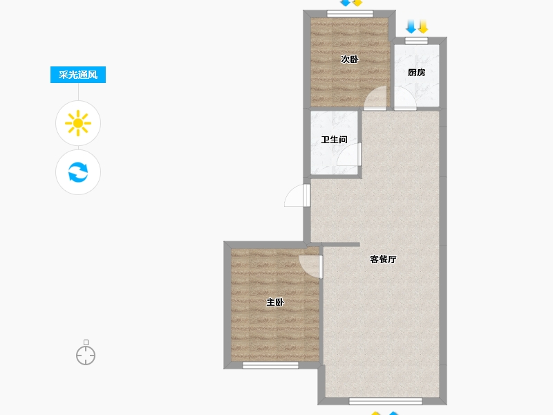 辽宁省-沈阳市-北宇红枫庭院虎石台南大街22-12号（11）,虎石台南大街22-19号（22）,虎石台南大街-66.55-户型库-采光通风