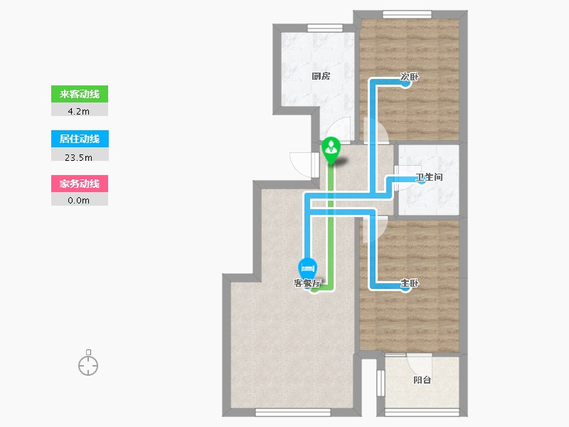 辽宁省-沈阳市-步阳江南甲第正良五路10-17号,正良五路10-19号建面86m²-65.75-户型库-动静线