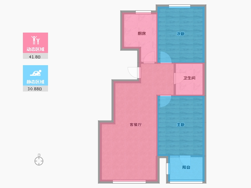 辽宁省-沈阳市-步阳江南甲第正良五路10-17号,正良五路10-19号建面86m²-65.75-户型库-动静分区