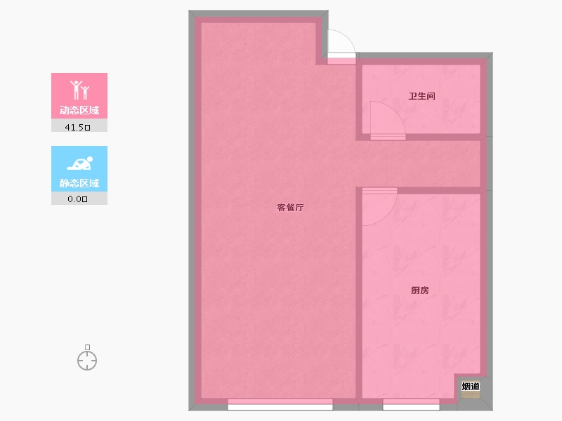 辽宁省-沈阳市-步阳江南甲第GC-E户型-建面47m²-37.60-户型库-动静分区