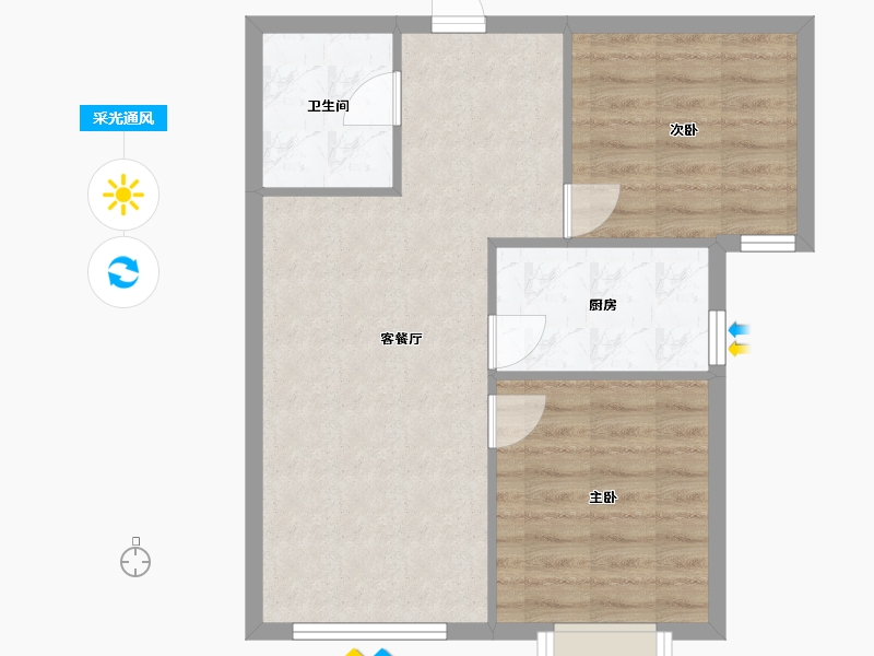 辽宁省-沈阳市-新润万寿里小西路36-2号（3号楼）B户型89m²-58.94-户型库-采光通风