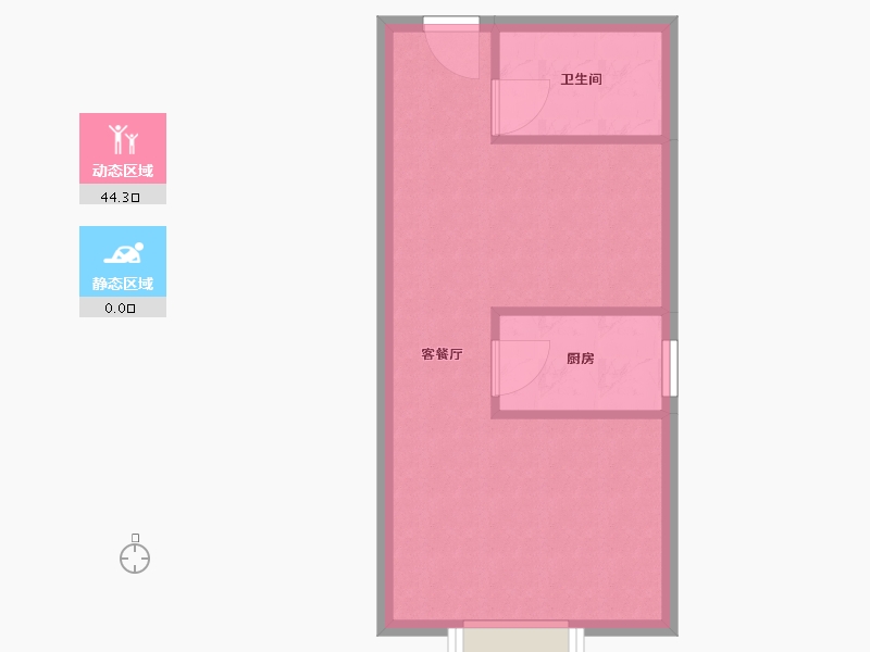 辽宁省-沈阳市-新润万寿里小西路36-2号（3号楼）C户型50m²-40.00-户型库-动静分区