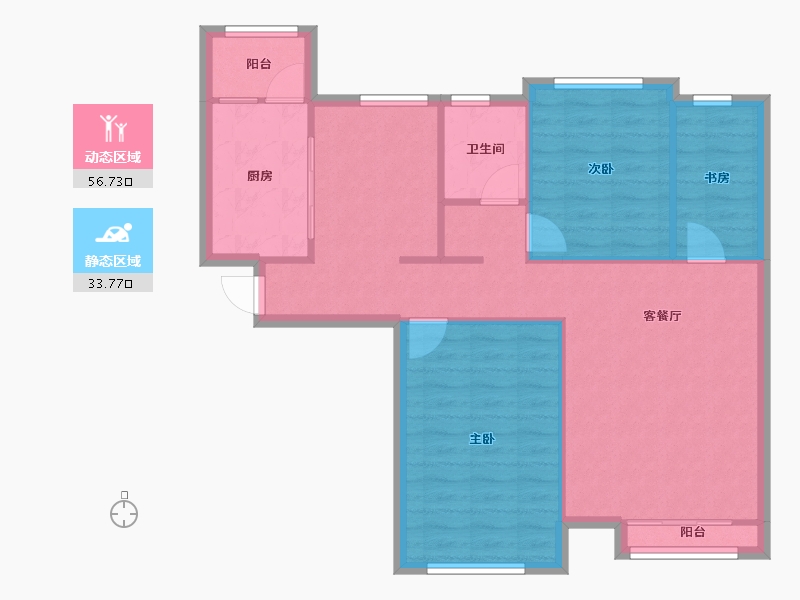 辽宁省-沈阳市-首开国风润城虎石台南大街57-54号（20）,虎石台南大街57-32号（39）,虎石台南大街-82.16-户型库-动静分区