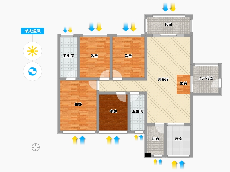 广西壮族自治区-钦州市-松宇时代城-115.89-户型库-采光通风