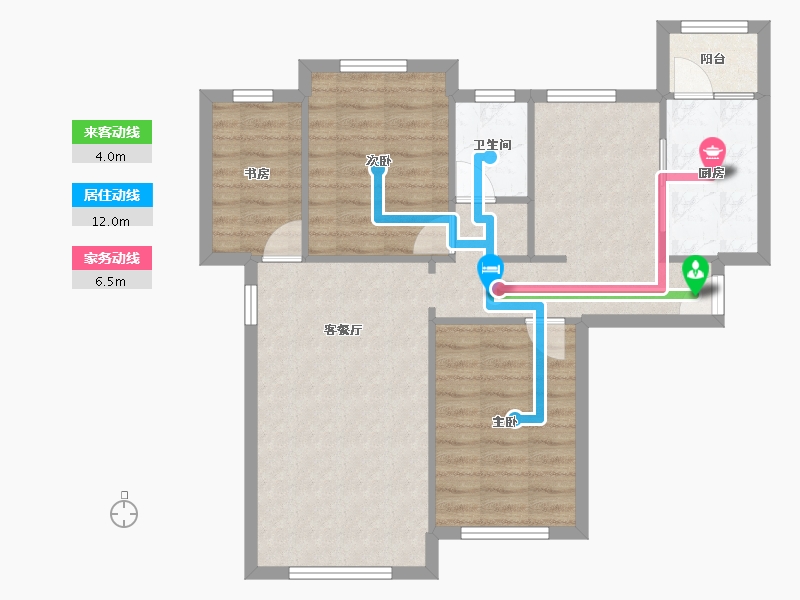 辽宁省-沈阳市-首开国风润城虎石台南大街57-54号（20）,虎石台南大街57-32号（39）,虎石台南大街-75.70-户型库-动静线