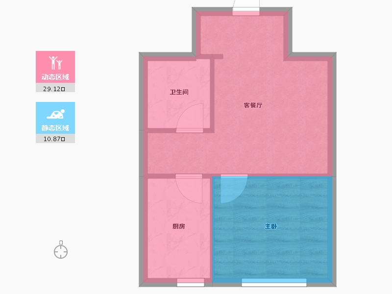 辽宁省-沈阳市-天恒森林里建面42m²-35.78-户型库-动静分区