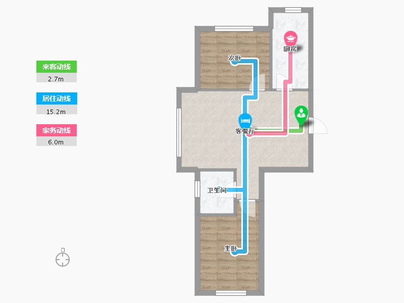 辽宁省-沈阳市-天恒森林里建面65m²-55.80-户型库-动静线