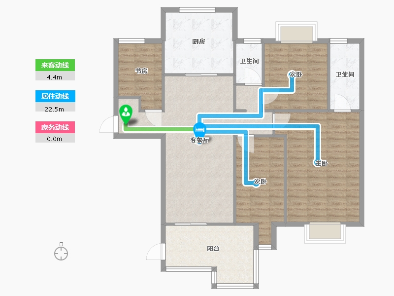 湖南省-长沙市-保利城建面141m²-112.80-户型库-动静线