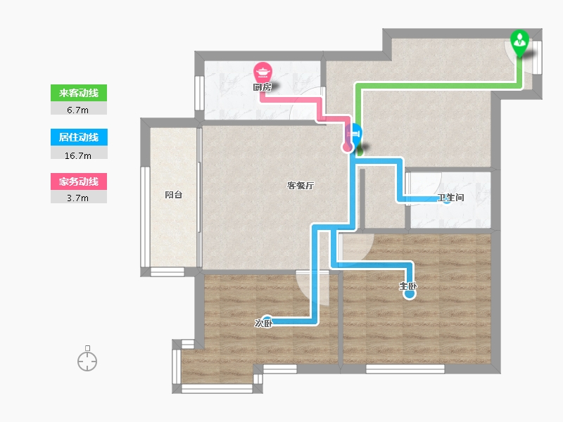 辽宁省-沈阳市-天恒森林里聚农路34-37号（37）建面86m²-68.80-户型库-动静线