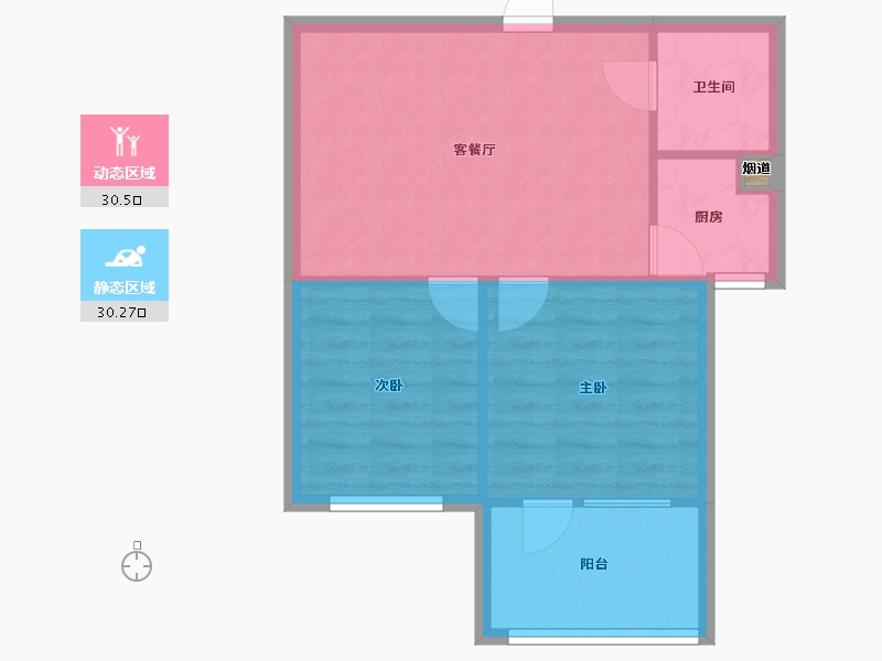 辽宁省-沈阳市-七星九龙湾七星大街53-10号（2号楼）,七星大街53-13号（5号楼）G建面79m²-55.36-户型库-动静分区