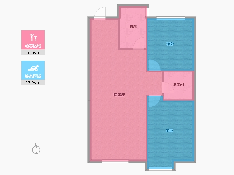 辽宁省-沈阳市-华海蓝境道义三街6-11号（11号楼）,G11B建面98m²-68.92-户型库-动静分区