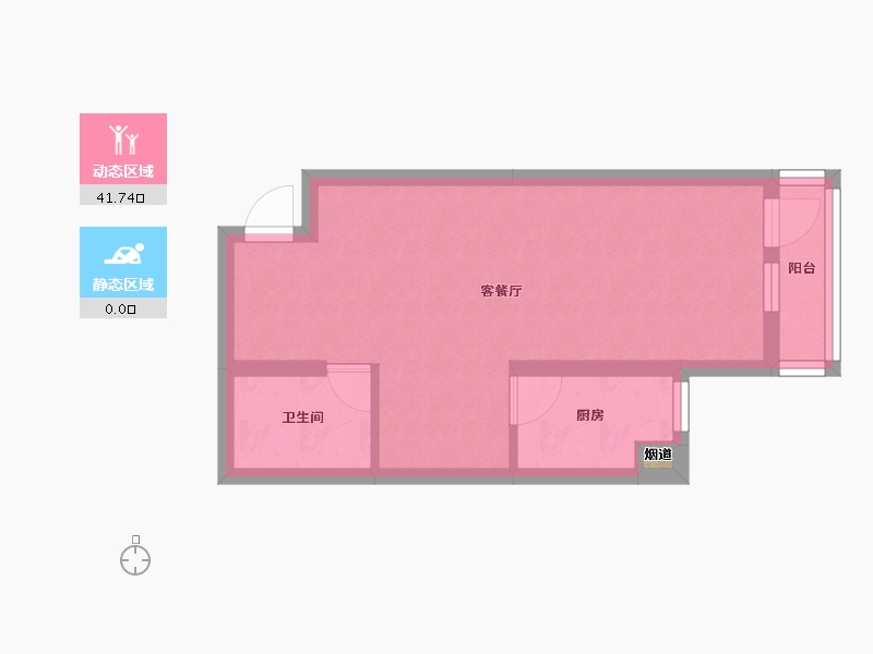 辽宁省-沈阳市-翔凤山水国际沈水路196-95号（1号楼）C建面53m²-36.92-户型库-动静分区