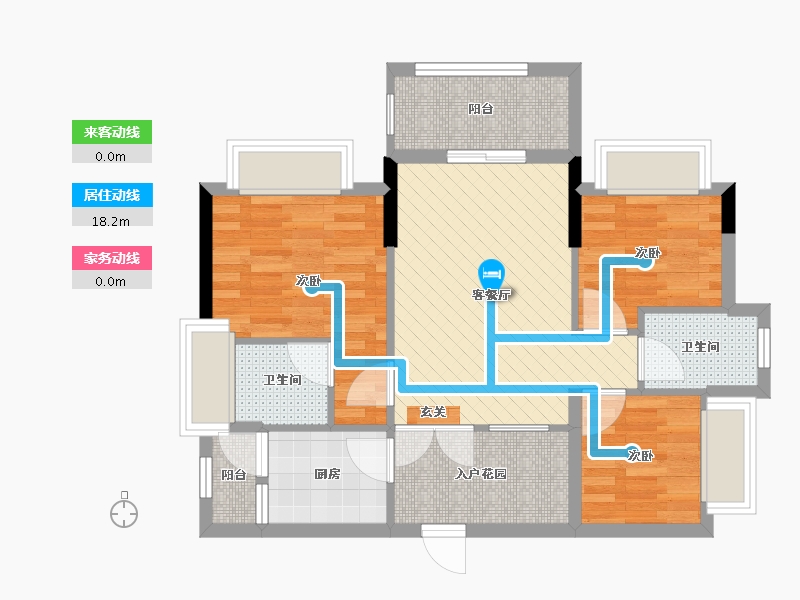 广东省-中山市-钰海绿洲-65.65-户型库-动静线