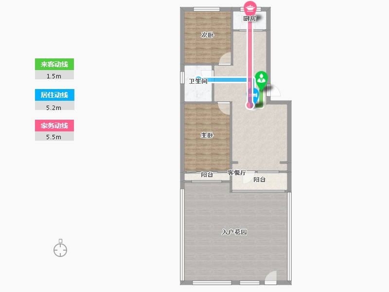 辽宁省-沈阳市-明发广场蒲硕路8-6号（4-3栋）,蒲硕路8-4号（4-4栋）,蒲硕路8-15号（4-7栋）-105.69-户型库-动静线