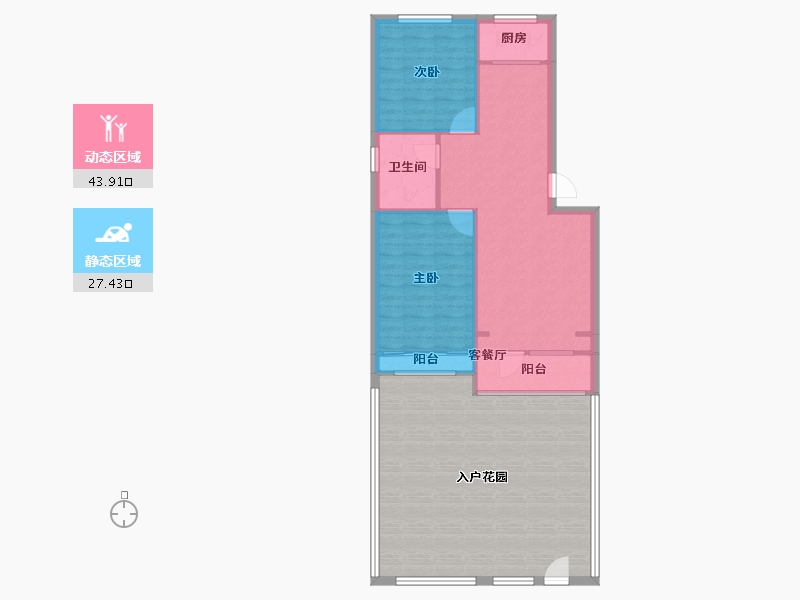 辽宁省-沈阳市-明发广场蒲硕路8-6号（4-3栋）,蒲硕路8-4号（4-4栋）,蒲硕路8-15号（4-7栋）-105.69-户型库-动静分区