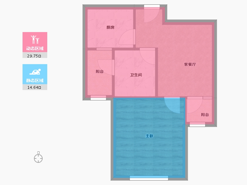 辽宁省-沈阳市-鲁班尚品沈北路35甲-3号,沈北路35甲-6号,沈北路35甲-7号,沈北路35甲-12号-39.58-户型库-动静分区