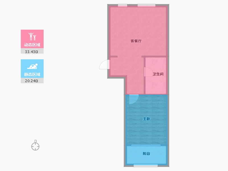 辽宁省-沈阳市-北汤国际温泉小镇建面69m²-48.65-户型库-动静分区