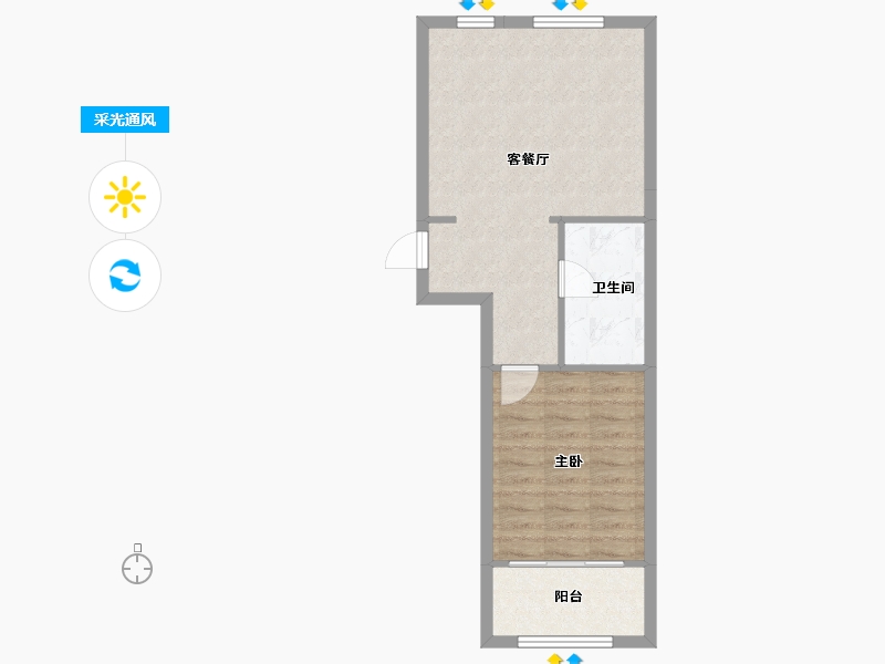 辽宁省-沈阳市-北汤国际温泉小镇建面69m²-48.65-户型库-采光通风