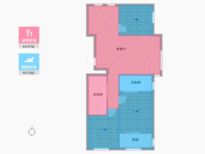 辽宁省-沈阳市-北汤国际温泉小镇建面123m²-81.30-户型库-动静分区