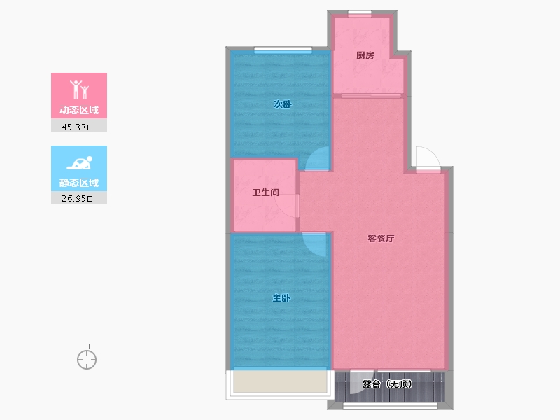 辽宁省-沈阳市-明发广场蒲硕路8-6号（4-3栋）,蒲硕路8-4号（4-4栋）,蒲硕路8-3号（4-1栋）-70.11-户型库-动静分区