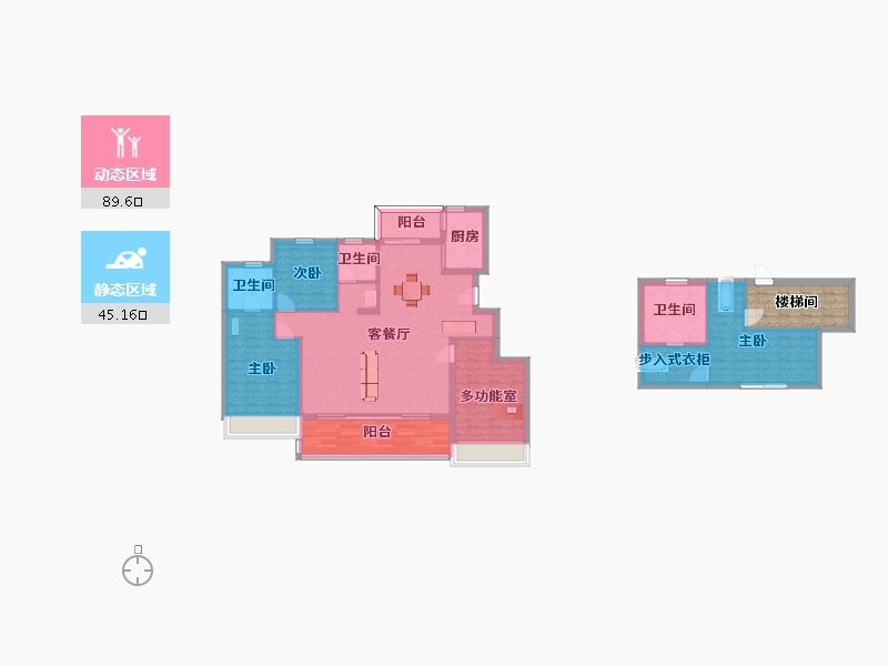 江苏省-苏州市-新力云语铂园豁达阅11,12栋163m²-129.99-户型库-动静分区