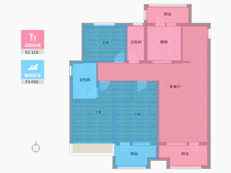 辽宁省-沈阳市-富力院士廷蒲丰路97-7号楼（7号楼）,蒲丰路97-6号（6号楼）,蒲丰路97-5号（5号楼-100.00-户型库-动静分区