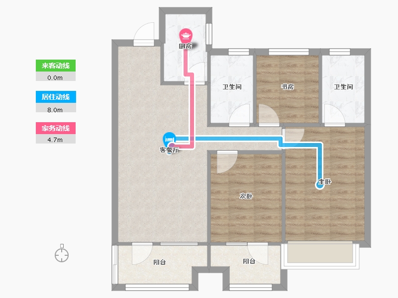 辽宁省-沈阳市-富力院士廷蒲丰路97-2号（2号楼）,蒲丰路97-7号楼（7号楼）,蒲丰路97-6号（6号楼-76.06-户型库-动静线