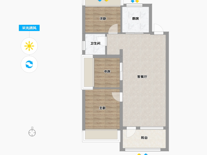 辽宁省-沈阳市-金沙巴黎花园七星大街25-6号（7d）,七星大街25-3号（3-1栋）,七星大街25-3号（-65.69-户型库-采光通风