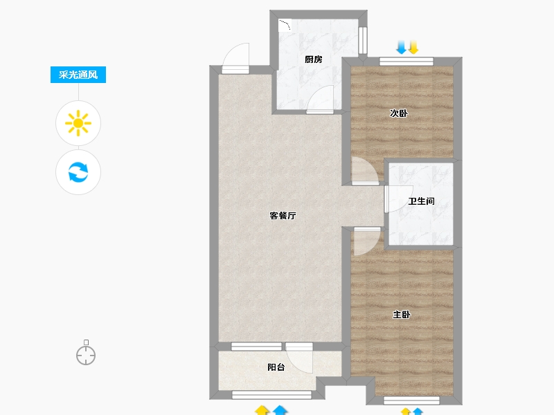 辽宁省-沈阳市-龙湖九里晴川91㎡户型建面91m²-62.79-户型库-采光通风