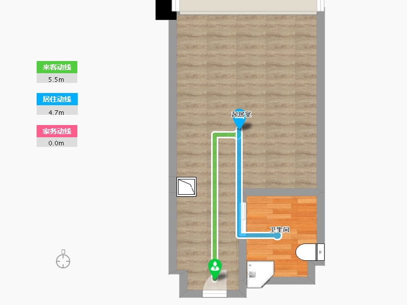 江苏省-苏州市-宝韵铂宫2-I户型49m²-39.22-户型库-动静线