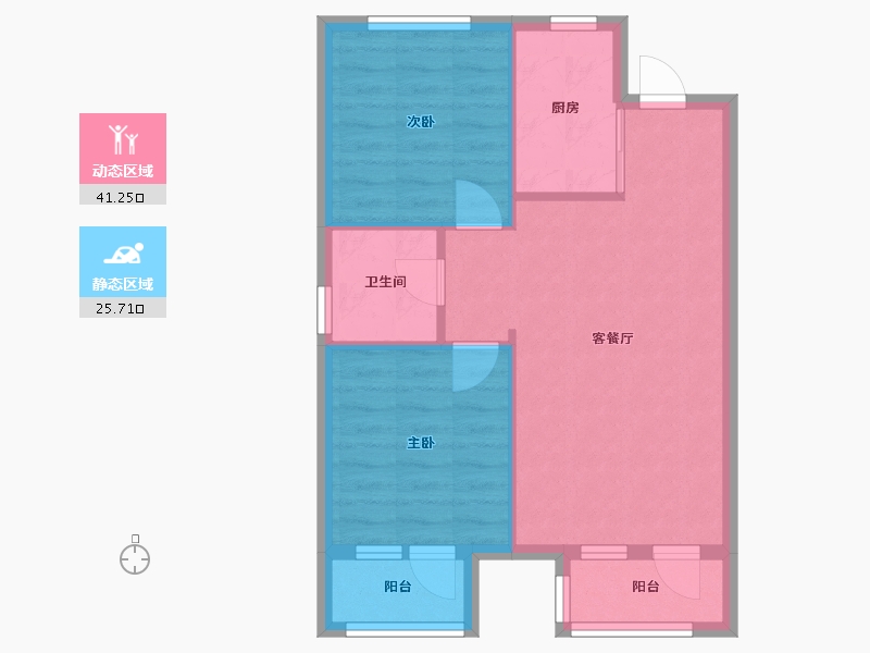 辽宁省-沈阳市-首开如院正良一路28-10号（C3号楼）,正良一路28号(C4栋),正良一路28-13号（C-60.24-户型库-动静分区