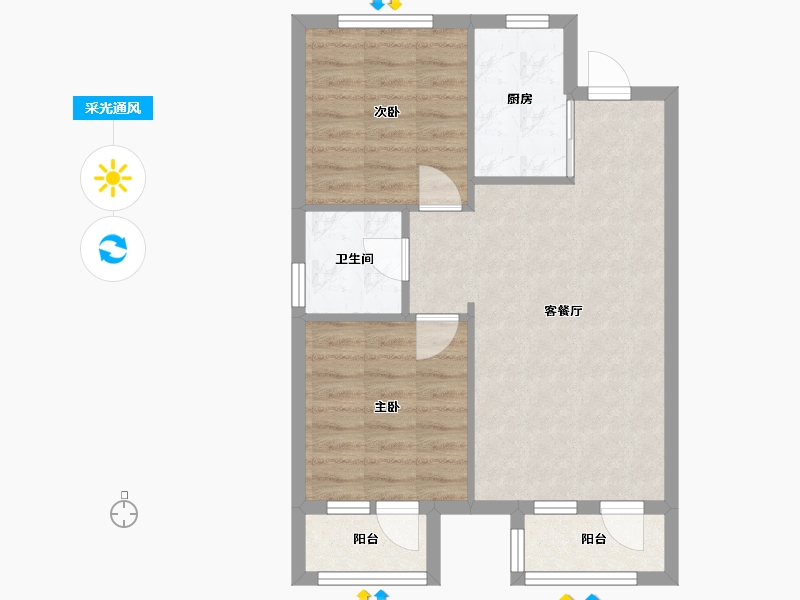 辽宁省-沈阳市-首开如院正良一路28-10号（C3号楼）,正良一路28号(C4栋),正良一路28-13号（C-60.24-户型库-采光通风