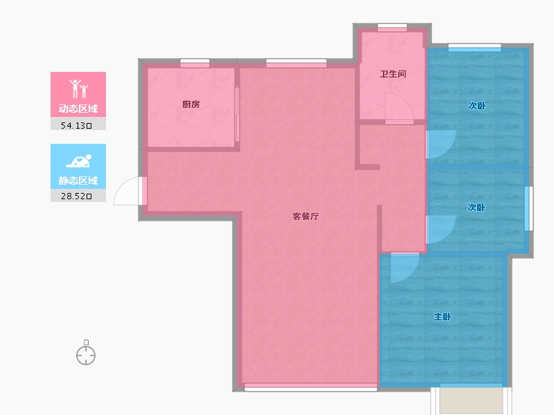 辽宁省-沈阳市-恒大时代新城蒲田路25-8号（29号楼）L4-A户型建面117m²-75.47-户型库-动静分区