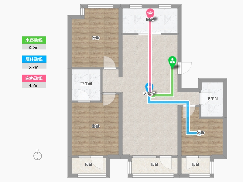 辽宁省-沈阳市-首开如院正良一路28-22号（B4号楼）,正良一路28-24号（B5号楼）,正良一路28-1-82.56-户型库-动静线