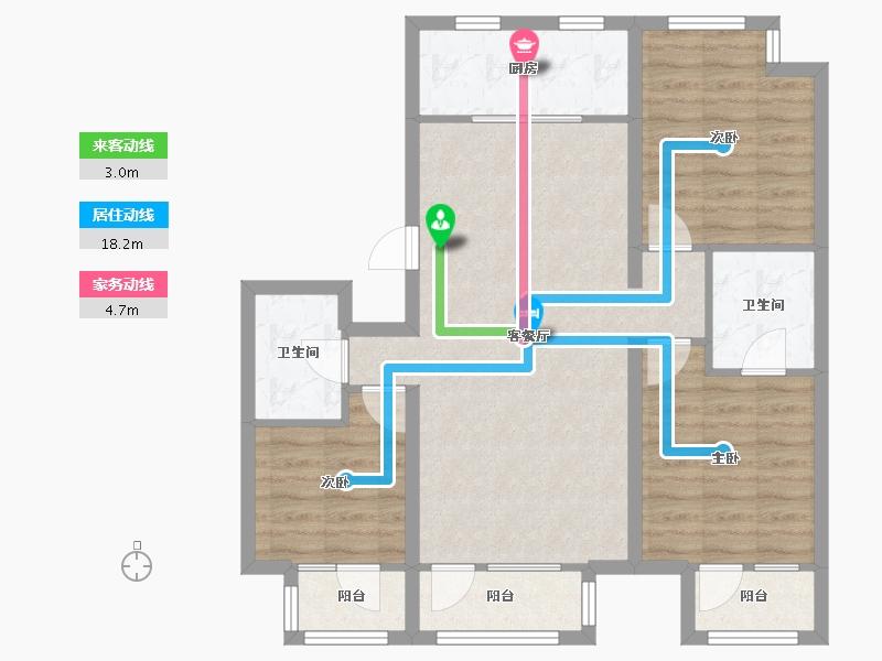 辽宁省-沈阳市-首开如院正良一路28-2号（A2号楼）,正良一路28-18号（A7号楼）,正良一路28-6号-84.12-户型库-动静线