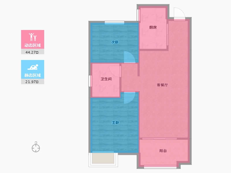 辽宁省-沈阳市-恒大绿茵小镇蒲河路288-20号（15栋）E户型建面89m²-60.19-户型库-动静分区