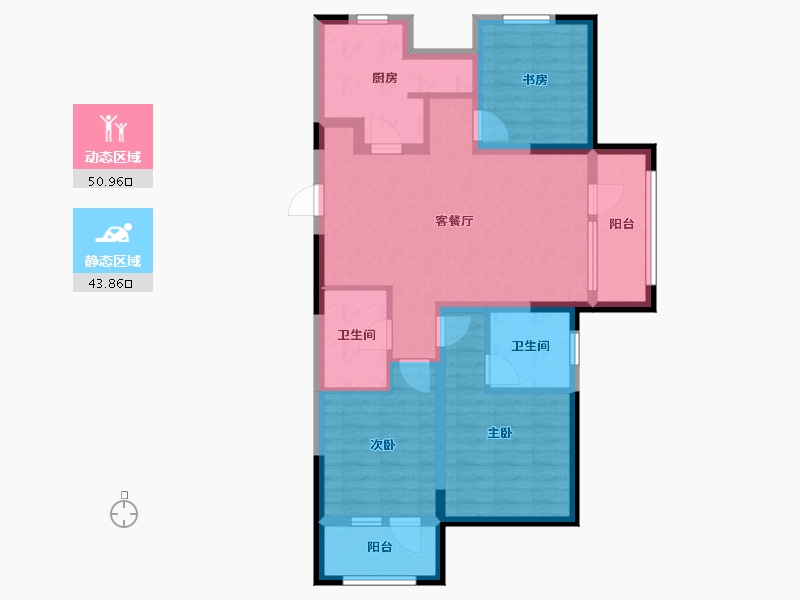 辽宁省-沈阳市-富力盛悦府孝信街28-12号（12号楼）,孝信街28-10号（10号楼）,孝信街28-8号（-83.34-户型库-动静分区