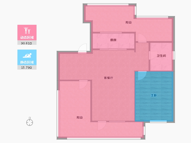 辽宁省-沈阳市-富力盛悦府孝信街28-21号（21号楼）,孝信街28-22号（22号楼）,孝信街28-23号-97.76-户型库-动静分区